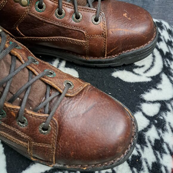 %Wolverine all leather dura shock work boots Men Leather Brown Size 8 / D1 main image 5